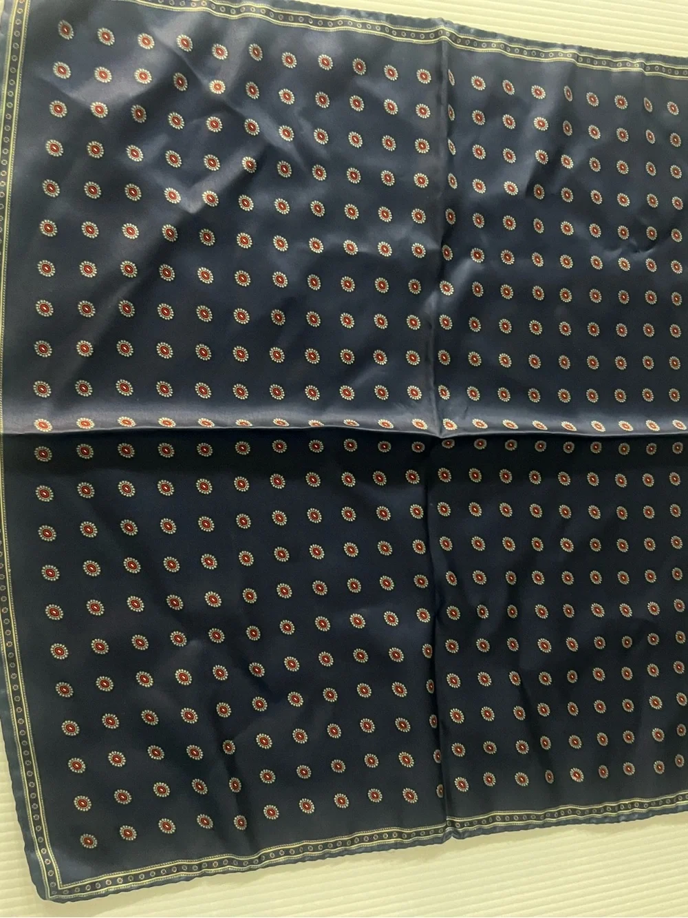 Christian Dior Silk Scarf Vintage Navy Italy